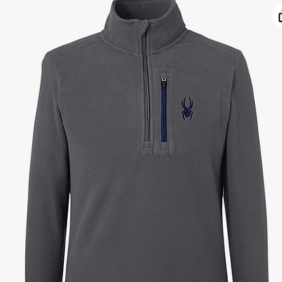 Spyder Men's Transport 1/4 Zip Pullover Sweatshirt--gray fleece sz M - Picture 4 of 16